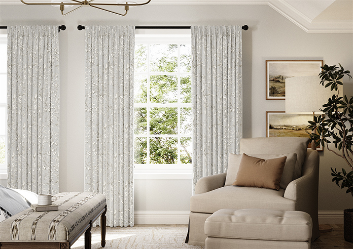 Aviary Velvet, Feather Grey - Made to Measure Curtain - Image 3